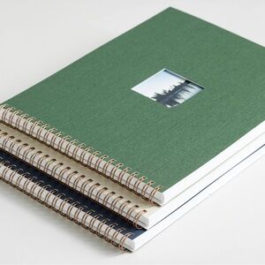 set of 3 sticker photo albums by social print studio - cream, sage, blue linen